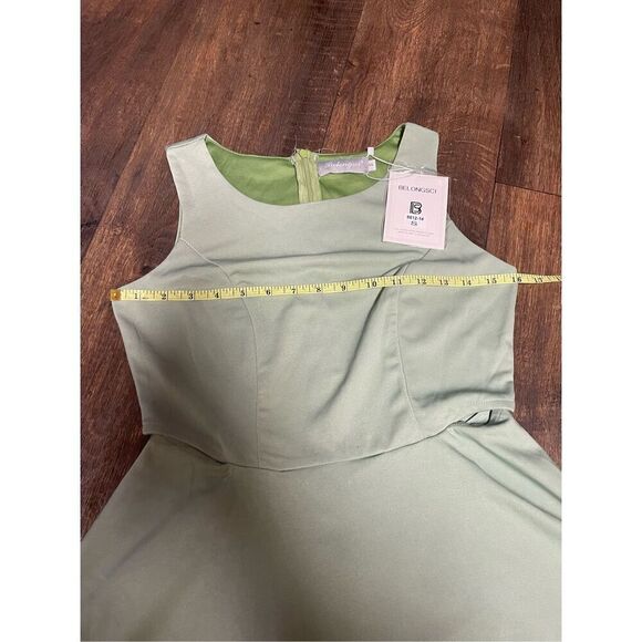 Belongsci Small Mint Green Cut our Sides Cocktail Dress New - Picture 6 of 7